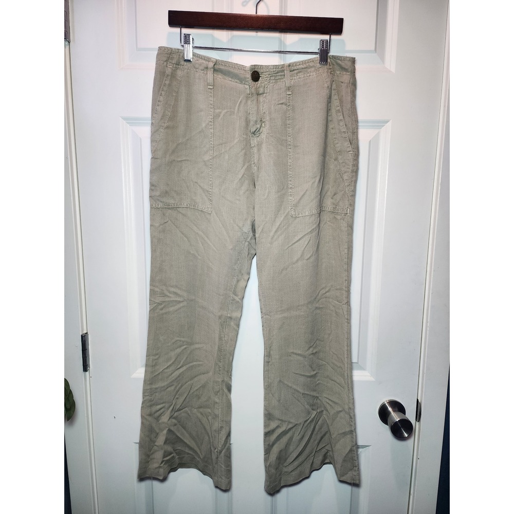 Current/Elliott Made in USA Sage Green Utility Wide Leg Pants Womens 29